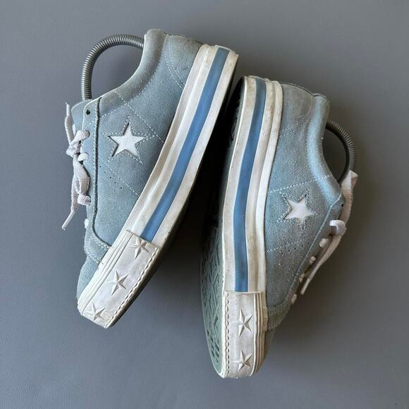 Rare Vintage 90s Blue Platform Chunky Converse One Star - Picture 4 of 8
